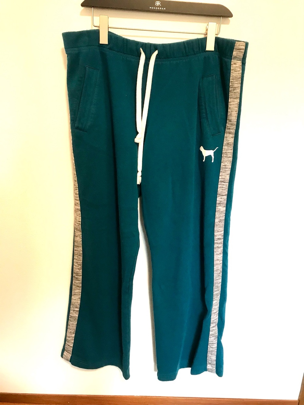 Victoria’s Secret VS Pink Dog Teal Boyfriend Sweatpants